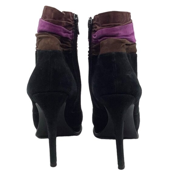 DIANE VON FURSTENBERG DVF Suede Stiletto Heel Ankle Platform Booties 5.5 Boots - Picture 5 of 9